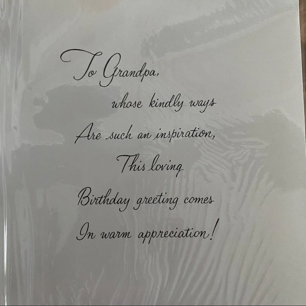 MCM Happy Birthday Grandpa Greeting Card with Original Envelope